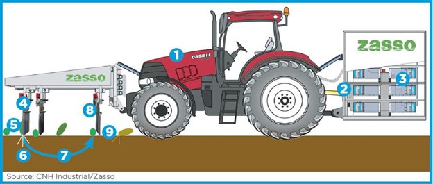 Diagram of an electrical weeder.